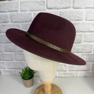 Free People Wythe Leather Band Wool Hat One Size